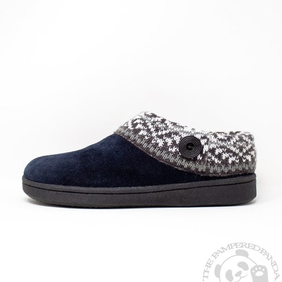 L.L. Bean Shoes - Clarks Amanda Indoor Outdoor Clog Winter Slippers Navy Nautical Womens Size 8